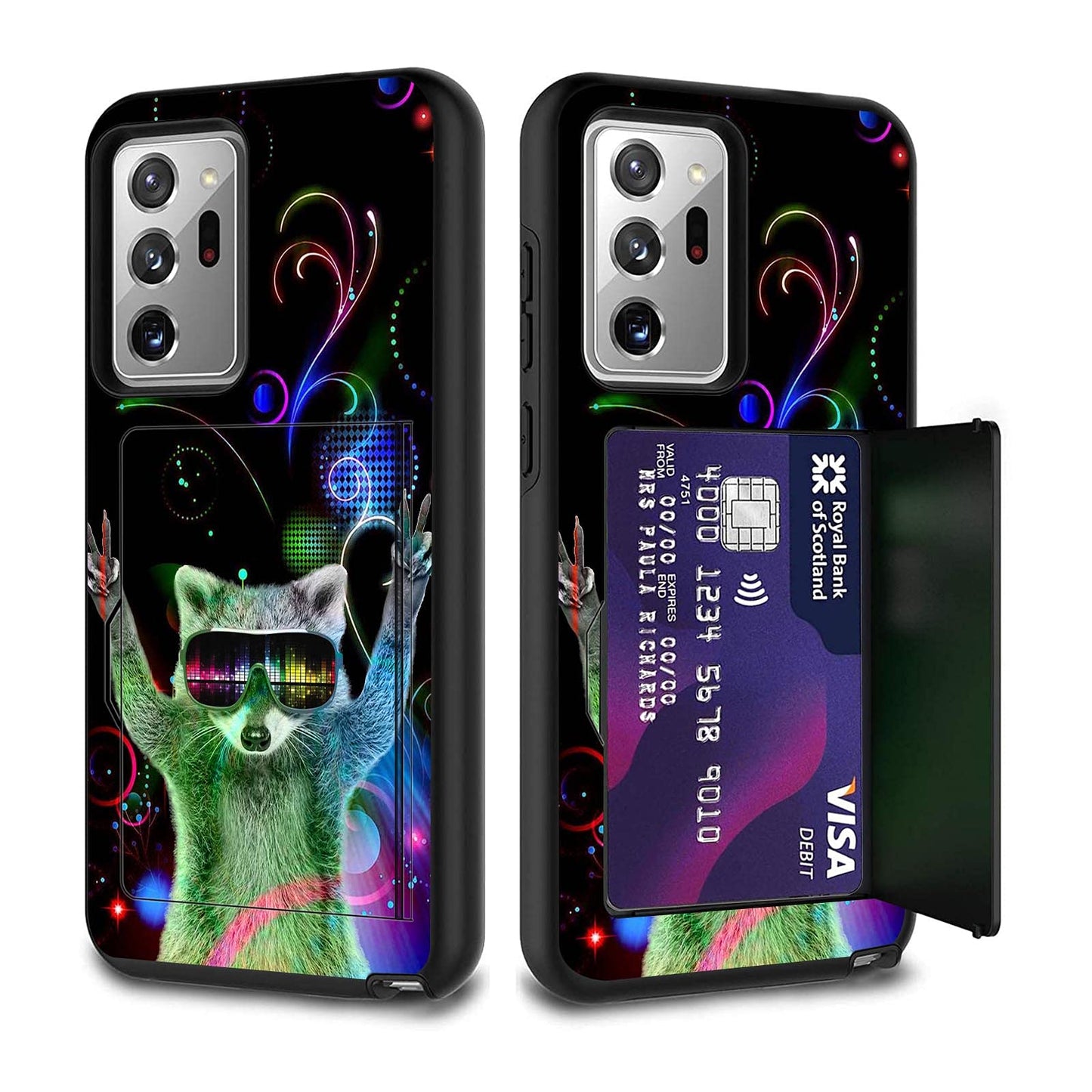 FGDRFGRW Card Holder Credit Card Wallets CaseDual Layer Hybrid Shockproof Drop Protection with Kickstand Feature Case for Samsung Galaxy Note 20